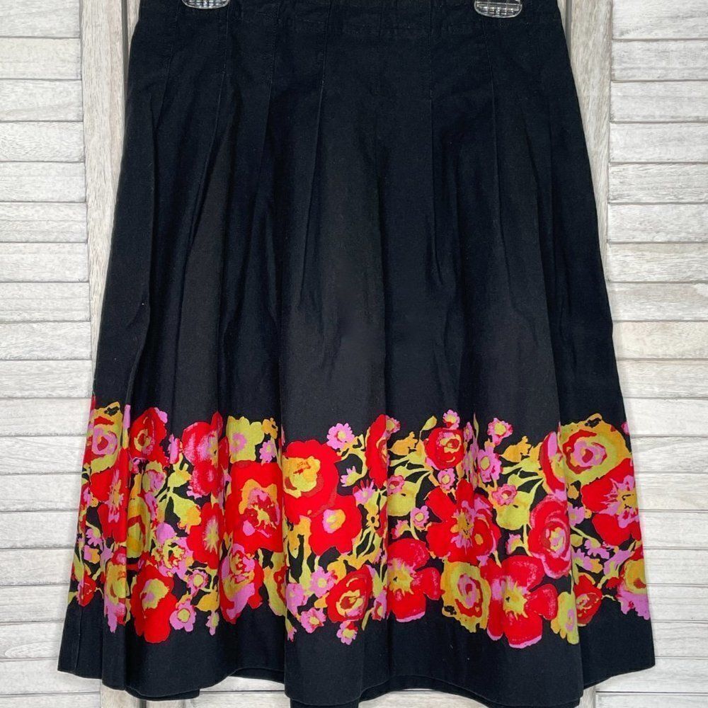 Isaac Mizrahi Twill Midi Skirt Size 6